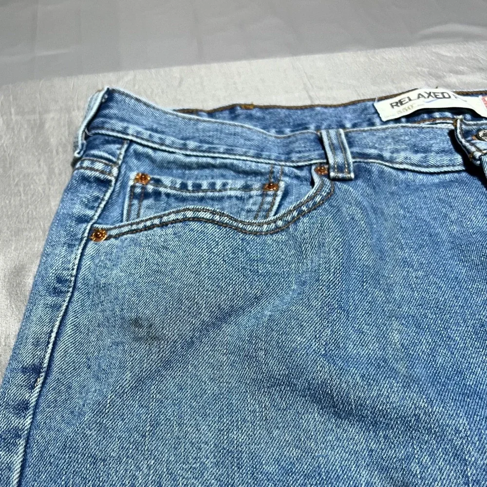 Levis 550 Relaxed Fit Jeans Mens 40x32 Blue Denim Tapered Leg Medium Wash Cotton